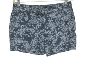 Calvin Klein Jeans Brown Floral Short Pant Mid Rise Women Size 6 Fabric Belt - Picture 1 of 5