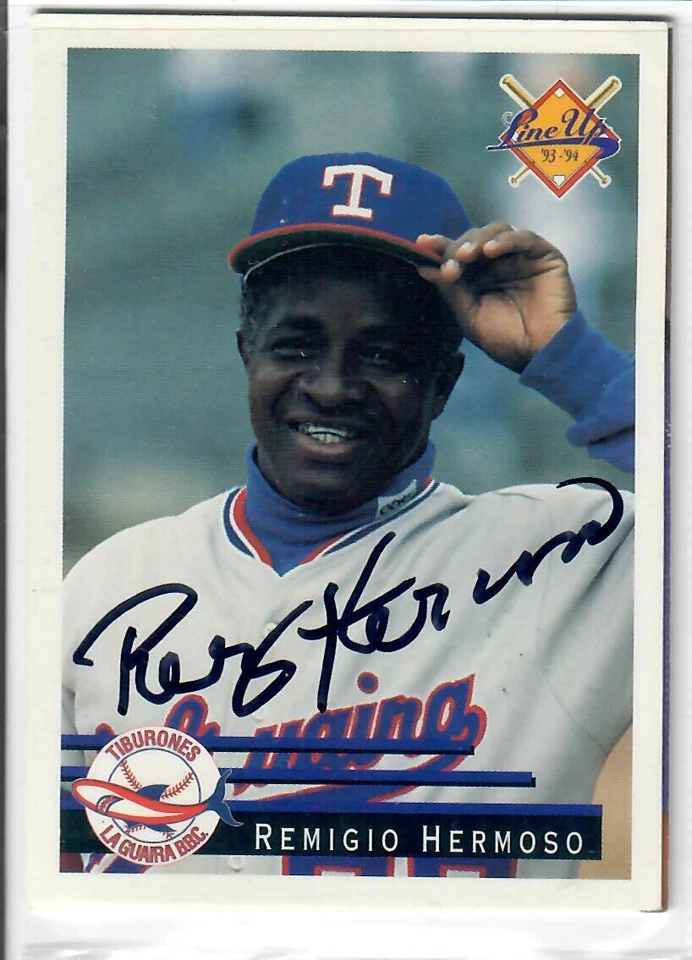 Angel Remy Hermoso Signed Autograph Baseball Card Venezuelan Line Up 1993-94 - Image 1 of 1