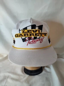 Vintage K Products Levi Garrett Racing Trucker Mütze Kappe 3 Streifen Druckknopflasche Netz - Bild 1 von 15