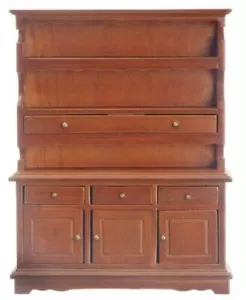 Dolls House Wooden Walnut Dresser Miniature Kitchen Dining Room Furniture 1:12 - Picture 1 of 8