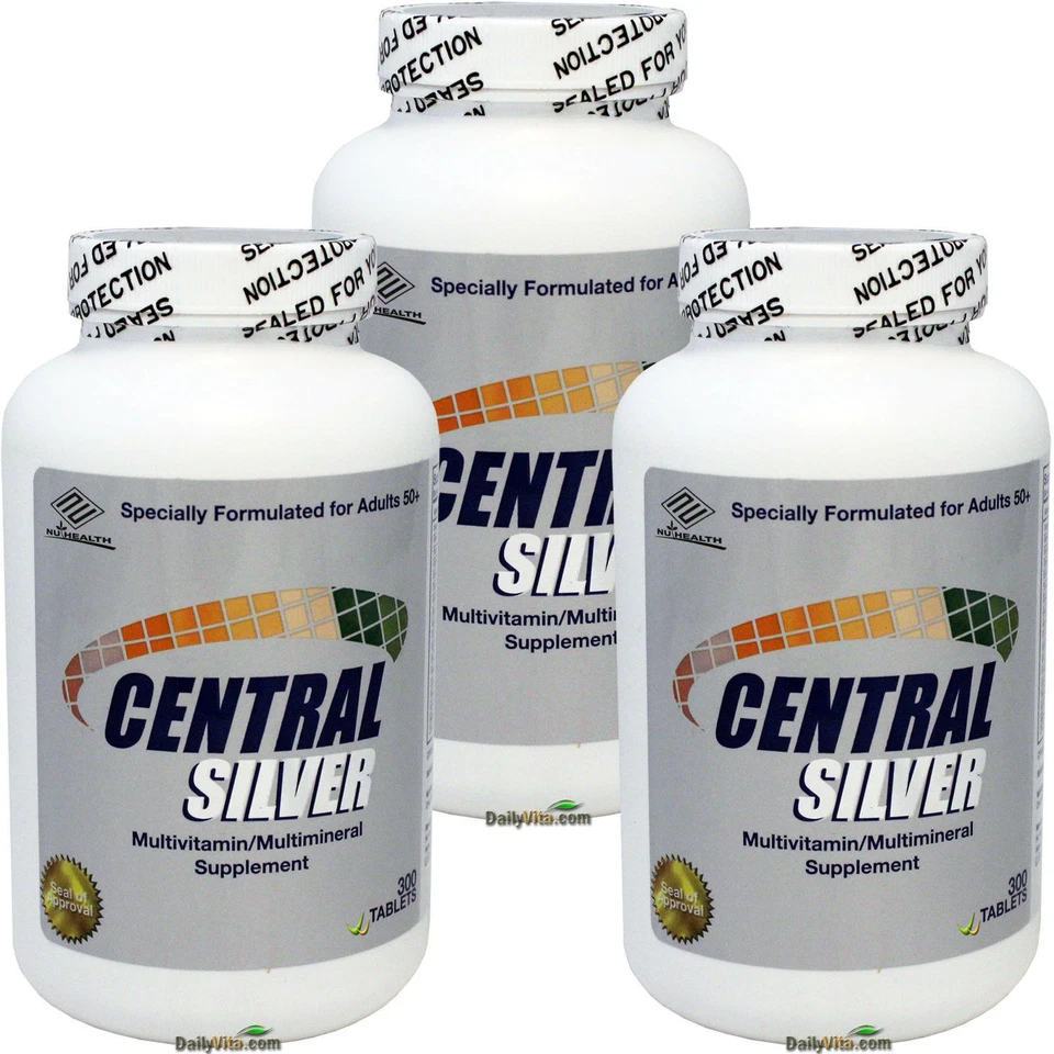 3 x NuHealth Complete Central Silver Senior Multivitamínico 300 Comprimidos Foto 1 de 3