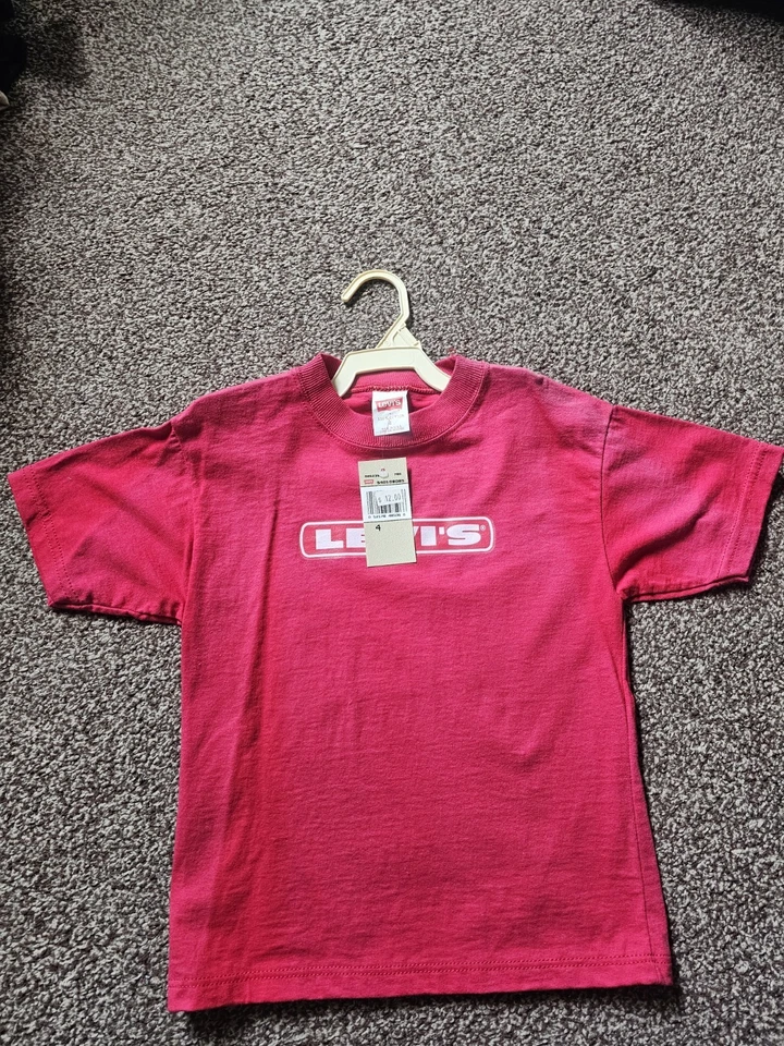 Levi's Boys TShirt Size 4 Red Logo NWT - Image 1 of 1