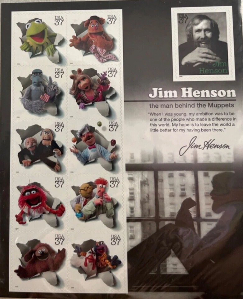 U.S. #3944 MNH, JIM HENSON-THE MUPPETS SHEET, FV $3.70 (2005) - Image 1 of 1