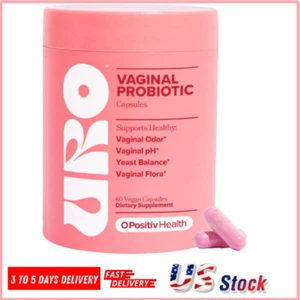 URO O Positiv Vaginal Probiotics for Women pH Balance W/Prebiotics - 60 COUNT - Picture 1 of 7