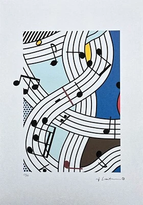 ROY LICHTENSTEIN - Composición - firmada, numerada edición 120/150 Foto 1 de 4