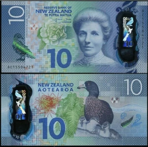 New Zealand 10 Dollars 2015 Polymer P 192 NEW UNC Banknote - Picture 1 of 2