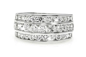 Size 7 Brilliant Cut Cubic Zirconia Ladies /Women/Girls Cocktail Dress Ring Band - Picture 1 of 7