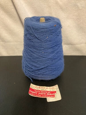 Vintage Cone/Spool of Blue Thin yarn. Could possibly be Tweed. 8704 - Image 1 of 4