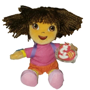 Juguete de peluche Ty Beanie Baby DORA the EXPLORER (Mochila)(7 pulgadas) NUEVO MWMTs - Imagen 1 de 8