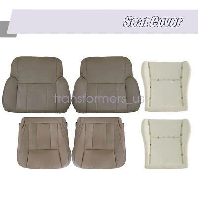 Cubierta de asiento delantera de cuero para Toyota 4Runner 1996-2002 roble tostado + cojín de espuma Foto 1 de 4