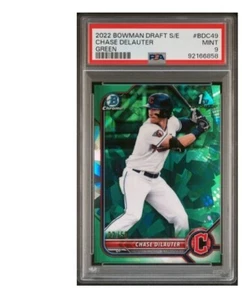 Chase DeLauter 2022 Bowman Sapphire Green PSA 9 1st Bowman #02/50 #BDC-49 Guards - Picture 1 of 2