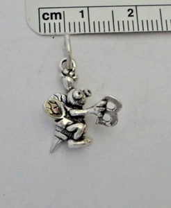 1 ciondolo ape ortografia insegnante scuola argento sterling 3D 18x15 mm - Foto 1 di 2