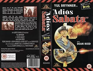Spaghetti Western on PAL VHS ADIOS SABATA w/ Yul Brynner, Dean Reed, Susan Scott - Bild 1 von 3