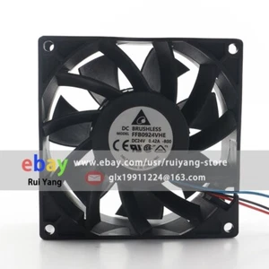 Delta FFB0924VHE DC 24V 0.42A 6.72W 92*92*38mm 3Wire 9038 Inverter Cooling Fan - Picture 1 of 4