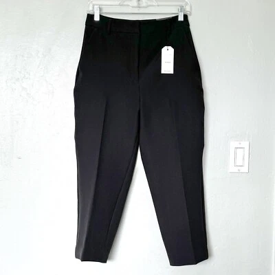 Express Black Editor Super High Waisted Straight Ankle Pant Size 6S - Image 1 of 4