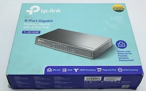 TP-LINK TL-SG108E 8 Ports Unmanaged Gigabit Ethernet Easy Smart Switch - Picture 1 of 9