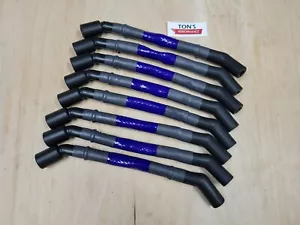 Ton's LS Spark Plug Wire Set 135 45 Corvette Camaro GMC Chevy 10mm Sleeved BLUE - Picture 1 of 3