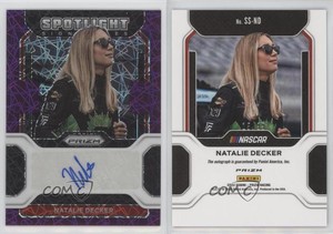 2022 Panini Prizm Spotlight Signatures Purple Velocity /99 Natalie Decker Auto