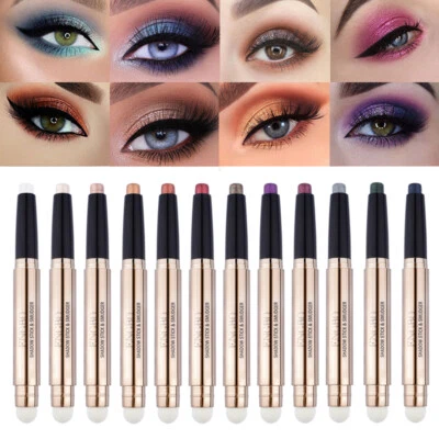 Eye Shadow Stick Double Head Eyeshadow Pen Matte Pearlescent Highlight Pencil - Image 1 of 4