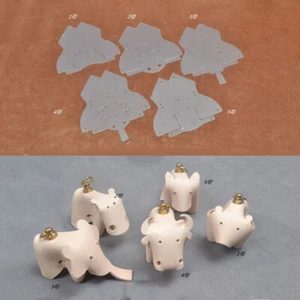 5 Pcs PVC Leather Template Animal DIY Sewing Pattern Stencil Craft Making Tool - Picture 1 of 8