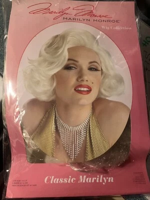 Peluca sexy de Marilyn Monroe para adultos talla única Iconic Bombshell ondulada rubia platino Eco Foto 1 de 2