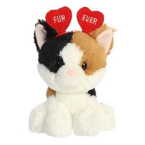 Aurora - Love On The Mind - 6" Furever Calico Cat Heartwarming Stuffed Animal - Picture 1 of 5