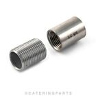 STAINLESS STEEL 1/2" BSP MALE AND FEMALE ADAPTER SOCKET NIPPLE STRAIGHT COUPLING