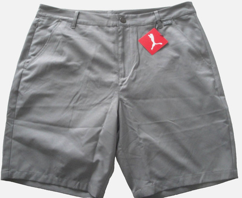 PUMA GOLF SHORTS uomo nuovo con etichette $65 corto cammino TASCA DI SICUREZZA grigio TAGLIA 38