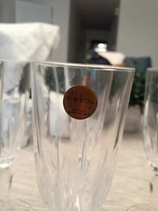 6 (six) CAPRI ITALIAN 24% LEAD CRYSTAL CHAMPAGNE GLASSES - Picture 1 of 4