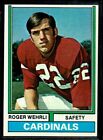 1974 Topps Football St. Louis Cardinals Roger Wehrli Hof Card #421 Nm-Mt