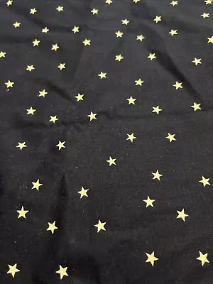 Fabric Stars Patriotic Off White Tossed on Navy GALAXY Cotton 1 Yard - Image 1 of 4
