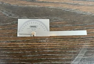 Vintage General Tools No. 17 Machinist Protractor Stainless Steel USA - Picture 1 of 6