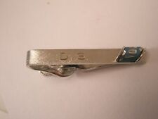 DS ENGRAVED Initial Monogram Letter Font Vintage SMALL SWANK Tie Bar Clip