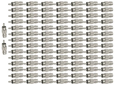 100 pcs BNC Female Jack to RCA Male Coax Adapter Plug for Security Camera - Image 1 of 4