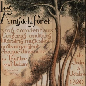 Pierre Lariviere Ausstellungsplakat Les Amis de la forêt Lithografie 1920 - Picture 1 of 3