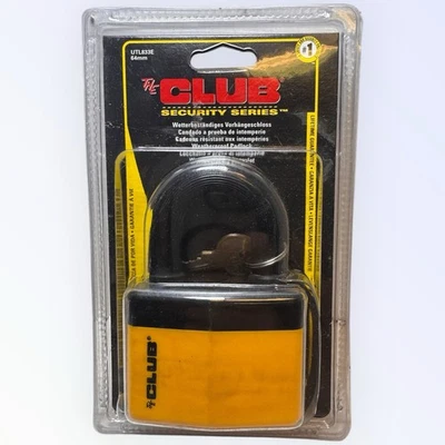 HUGE THE CLUB SECURITY SERIES PADLOCK UTL833E  LAMINATED STEEL BODY 2 1/2” - Image 1 of 3