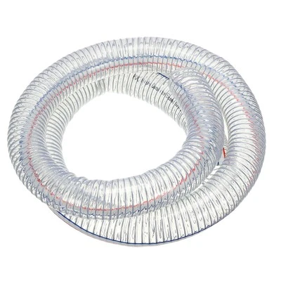 2" ID Wire Reinforced Hose 6.6 Ft, Vinyl Suction Tubing, Clear - Image 1 of 4