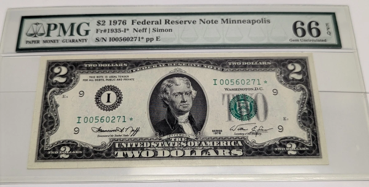 1976 Uncirculated $2 US Federal Reserve Small Notes for sale | eBay