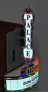SUPER COMBO THEATER MARQUEES ANIMATED SIGNS FOR O-SCALE- LIGHTS, BLINKS,MORE! - Picture 1 of 1