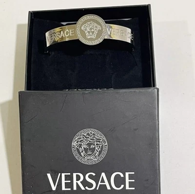 范思哲希腊钥匙美杜莎银色手镯手链 — 第 1/4 张图片