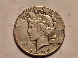 1935 P Silber Peace Dollar Liberty Head 1 Dollar Münze 1 Dollar sehr schön - Bild 1 von 7