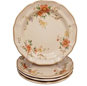 Mikasa Heriage Capistrano 4 Salad Plates Vintage Japan Stoneware 8" Replacements - Picture 1 of 10