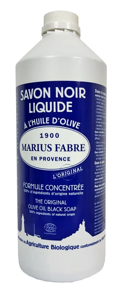 Marius Fabre Savon Noir Schwarze Olivenöl Flüssigseife Allzweckreiniger 1 Liter - Bild 1 von 1