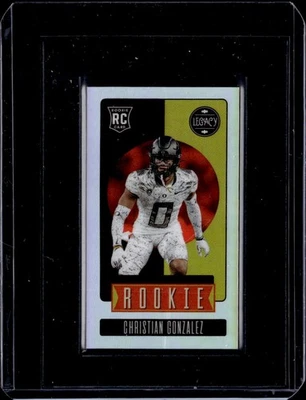 2023 Panini Legacy #190 Christian Gonzalez Premium Edition Silver Mini - Image 1 of 2