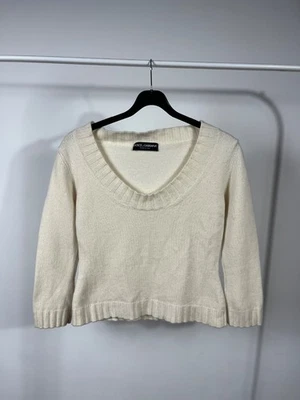 Suéter Pullover Dolce & Gabbana Tejido Lana Crema Hecho en Italia Talla 44 Foto 1 de 4