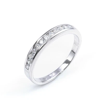 Silverly Anello Argento 925 Zirconi Brillanti Eternity Fidanzamento Matrimonio - Immagine 1 di 4