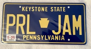 PEARL JAM LICENSE PLATE PENNSYLVANIA PITTSBURGH 2025 MAY KEYSTONE STATE - Picture 1 of 4