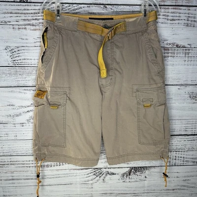 Vintage 90s Abercrombie & Fitch Military Belted Cargo Paratrooper Shorts Size 30 - Image 1 of 4