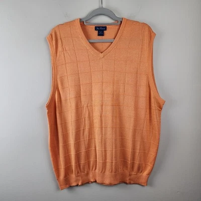 Paul Frederick Hombre XL Naranja Seda Chaleco Foto 1 de 4
