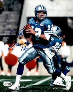 Erik Kramer Signed Detroit Lions 8x10 Photo JSA COA #1 - Picture 1 of 2
